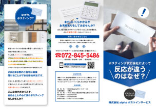 ポスティング代行会社パンフレット