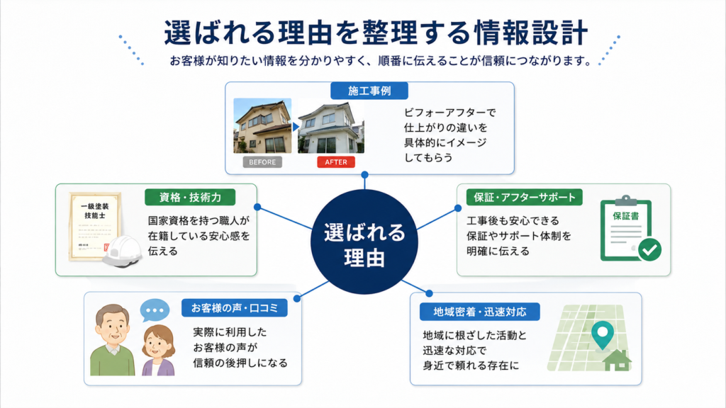 選ばれる理由を整理する情報設計