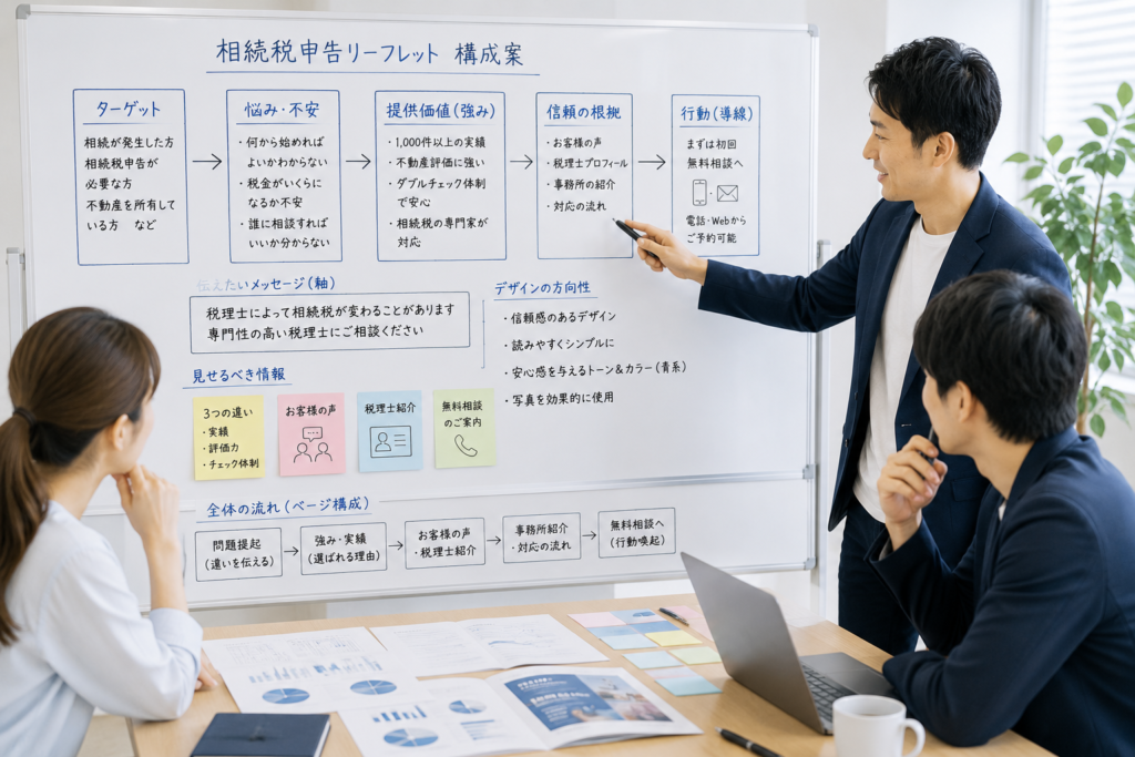 税理士法人の相続税申告リーフレット構成案